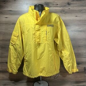 Vintage Chaps Ralph Lauren Mens 1/4 Zip Jacket  Yellow Size Large  Fast Shipping